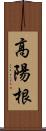 高陽根 Scroll