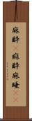 麻酔(P);痲酔;麻睡(iK) Scroll