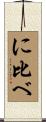 に比べ Scroll
