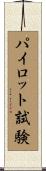 パイロット試験 Scroll