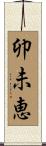 卯未恵 Scroll