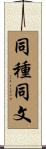 同種同文 Scroll