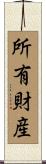 所有財産 Scroll