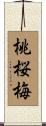 桃桜梅 Scroll