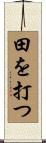 田を打つ Scroll