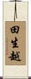 田生越 Scroll