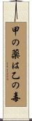 甲の薬は乙の毒 Scroll