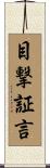 目撃証言 Scroll