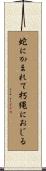 蛇にかまれて朽縄におじる Scroll