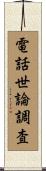 電話世論調査 Scroll