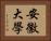 安徽大學 Horizontal Portrait