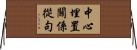 中心埋置關係從句 Horizontal Wall Scroll