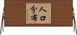 人口分布 Horizontal Wall Scroll