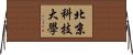 北京科技大學 Horizontal Wall Scroll