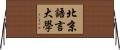 北京語言大學 Horizontal Wall Scroll