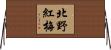 北野紅梅 Horizontal Wall Scroll