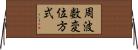 周波数変位方式 Horizontal Wall Scroll