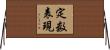 定数表現 Horizontal Wall Scroll
