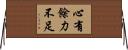 心有餘，力不足 Horizontal Wall Scroll