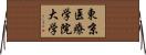 東京医療学院大学 Horizontal Wall Scroll