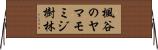 楓谷のヤマモミジ樹林 Horizontal Wall Scroll
