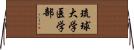 琉球大学医学部 Horizontal Wall Scroll