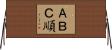 ＡＢＣ順 Horizontal Wall Scroll