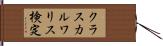 クラスカル・ワリス検定 Hand Scroll
