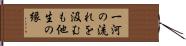 一河の流れを汲むも他生の縁 Hand Scroll