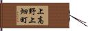 上高野上畑町 Hand Scroll