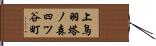 上鳥羽塔ノ森四ツ谷町 Hand Scroll