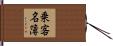 乗客名簿 Hand Scroll
