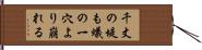 千丈の堤も蟻の一穴より崩れる Hand Scroll