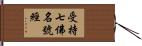 受持七佛名號經 Hand Scroll