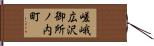 嵯峨広沢御所ノ内町 Hand Scroll