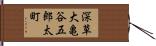 深草大亀谷五郎太町 Hand Scroll