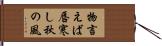 物言えば唇寒し秋の風 Hand Scroll