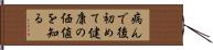 病んで後初めて健康の価値を知る Hand Scroll
