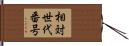 相対世代番号 Hand Scroll