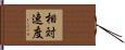 相対速度 Hand Scroll