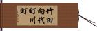 竹田向代町川町 Hand Scroll