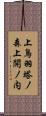 上鳥羽塔ノ森上開ノ内 Scroll