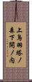 上鳥羽塔ノ森下開ノ内 Scroll