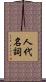 人代名詞 Scroll