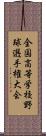 全国高等学校野球選手権大会 Scroll