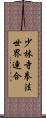 少林寺拳法世界連合 Scroll