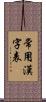 常用漢字表 Scroll