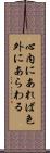 心内にあれば色外にあらわる Scroll