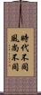 時代不同，風尚不同 Scroll