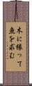 木に縁って魚を求む Scroll